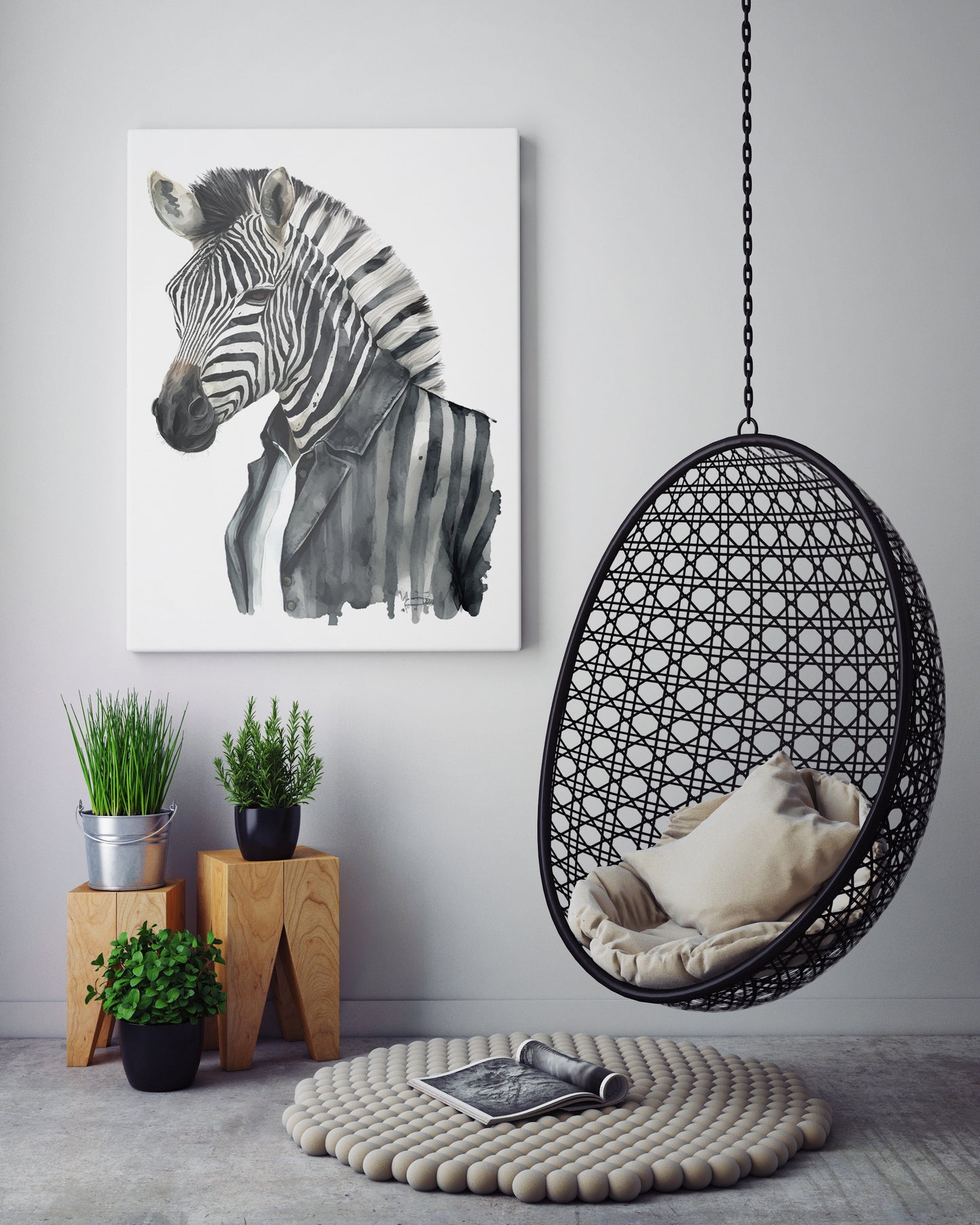 D#425 Wall art print, Poster, Savanna, Africa, Wild Animals, Wildlife, Safari, Nursery Room,  Work, Employer, Zebra Boss