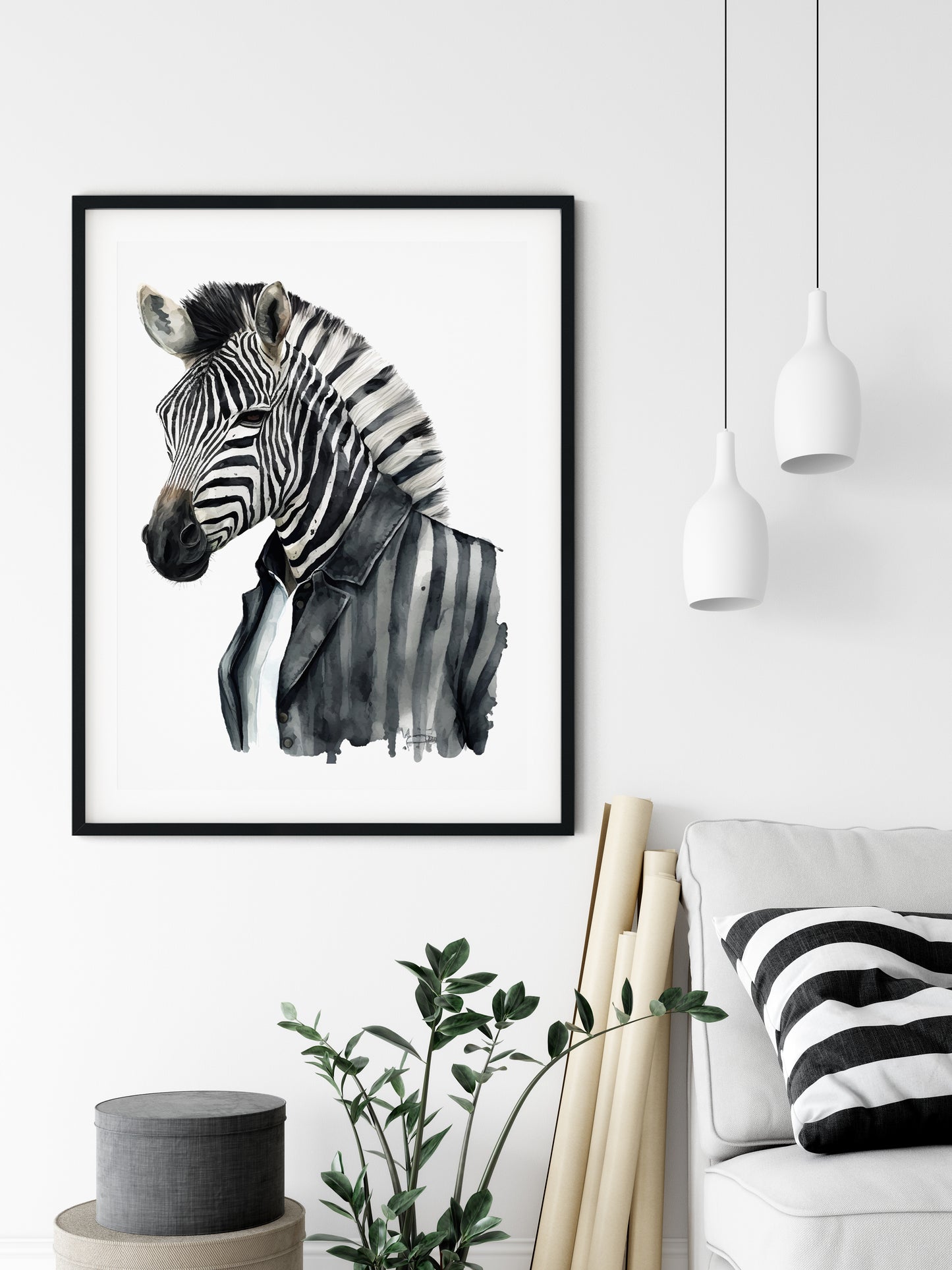 D#425 Wall art print, Poster, Savanna, Africa, Wild Animals, Wildlife, Safari, Nursery Room,  Work, Employer, Zebra Boss