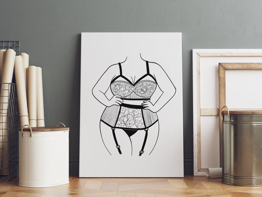 D#429 Wall art print, poster, feminism body positive poster, Plus size female figure, love to own figure, Selfmade, Perfection