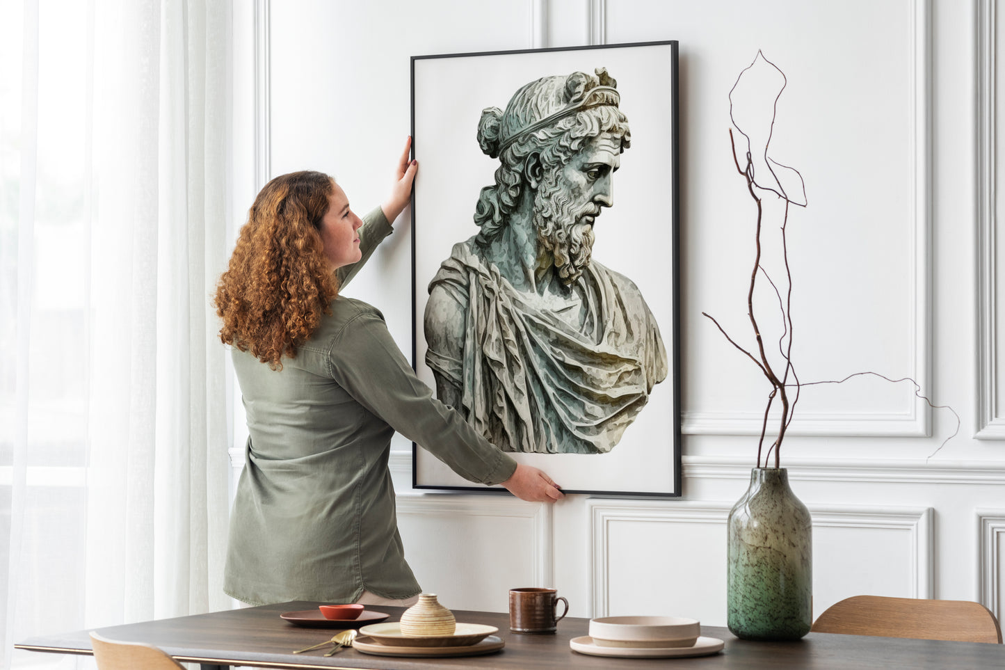 D#502 Wall art print, Poster, Art, Ancient Greece, Sculpture, Museum, Antique, Culture, Ethnic, Greek Statue, Goddess,  Ancient Sculpture