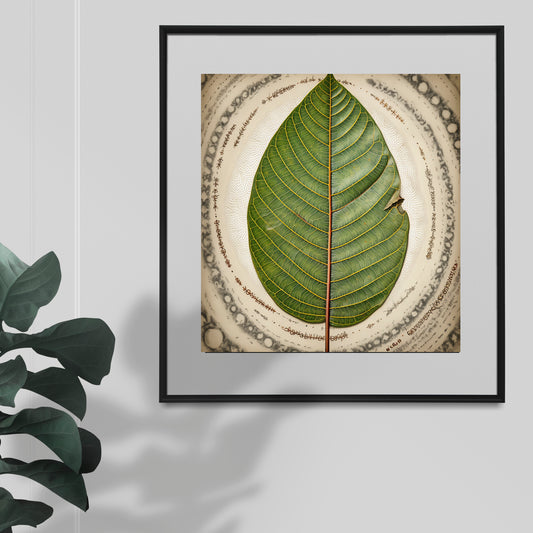 D#506_02 Wall art print, Poster, Flora, Nature Lovers, Botanical, Serenity, Foliage, Greenery, Leaves, Leaf Art