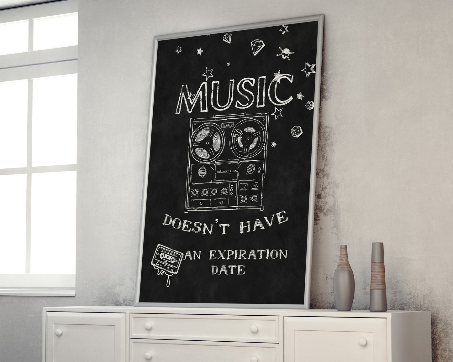 D#327 Wall art prints, chalkboard art, Art of Sound, Melody, Culture, Tunes, Old School Record Player, Vintage player, Vinyl, Music