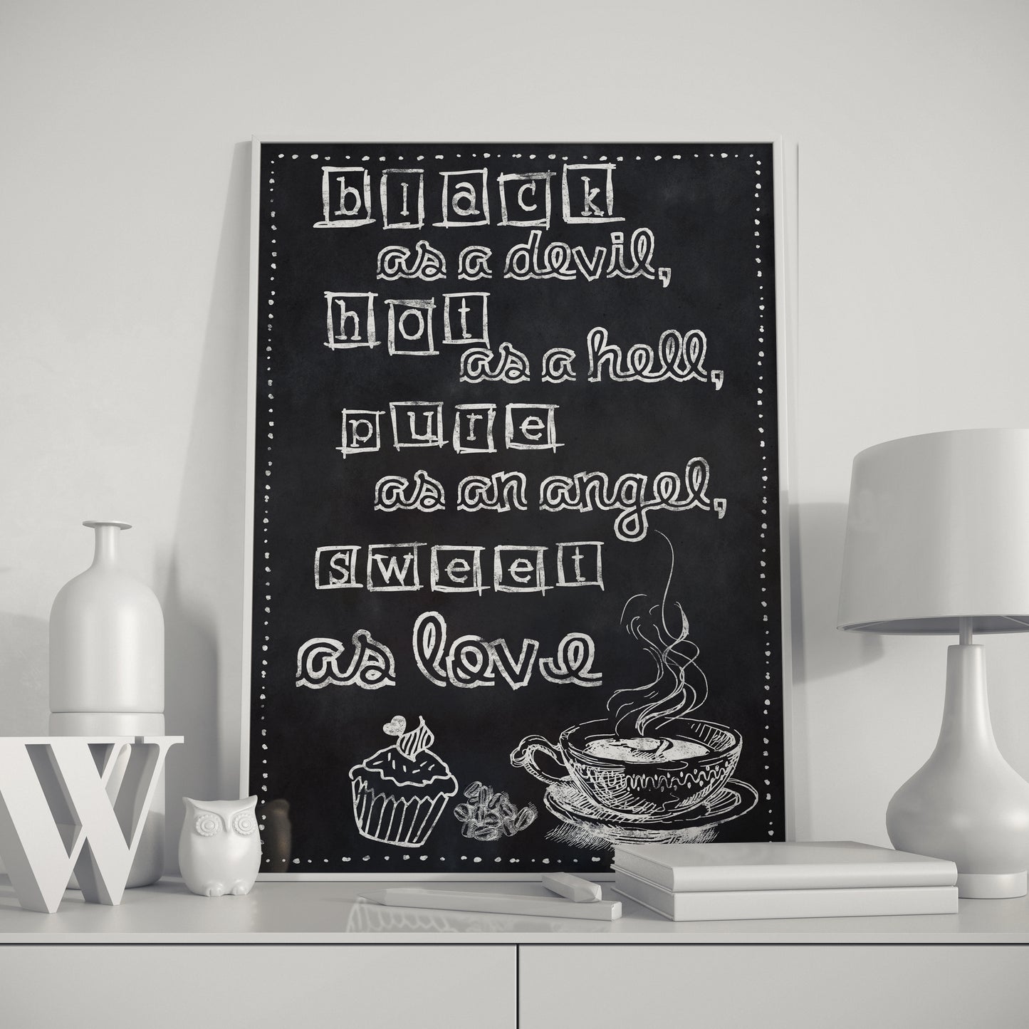 D#397, Wall art prints, chalkboard art, Coffee Lovers, Coffeebar, CoffeeTime, COFFEE types, Coffeeology, Coffee set of 3 prints