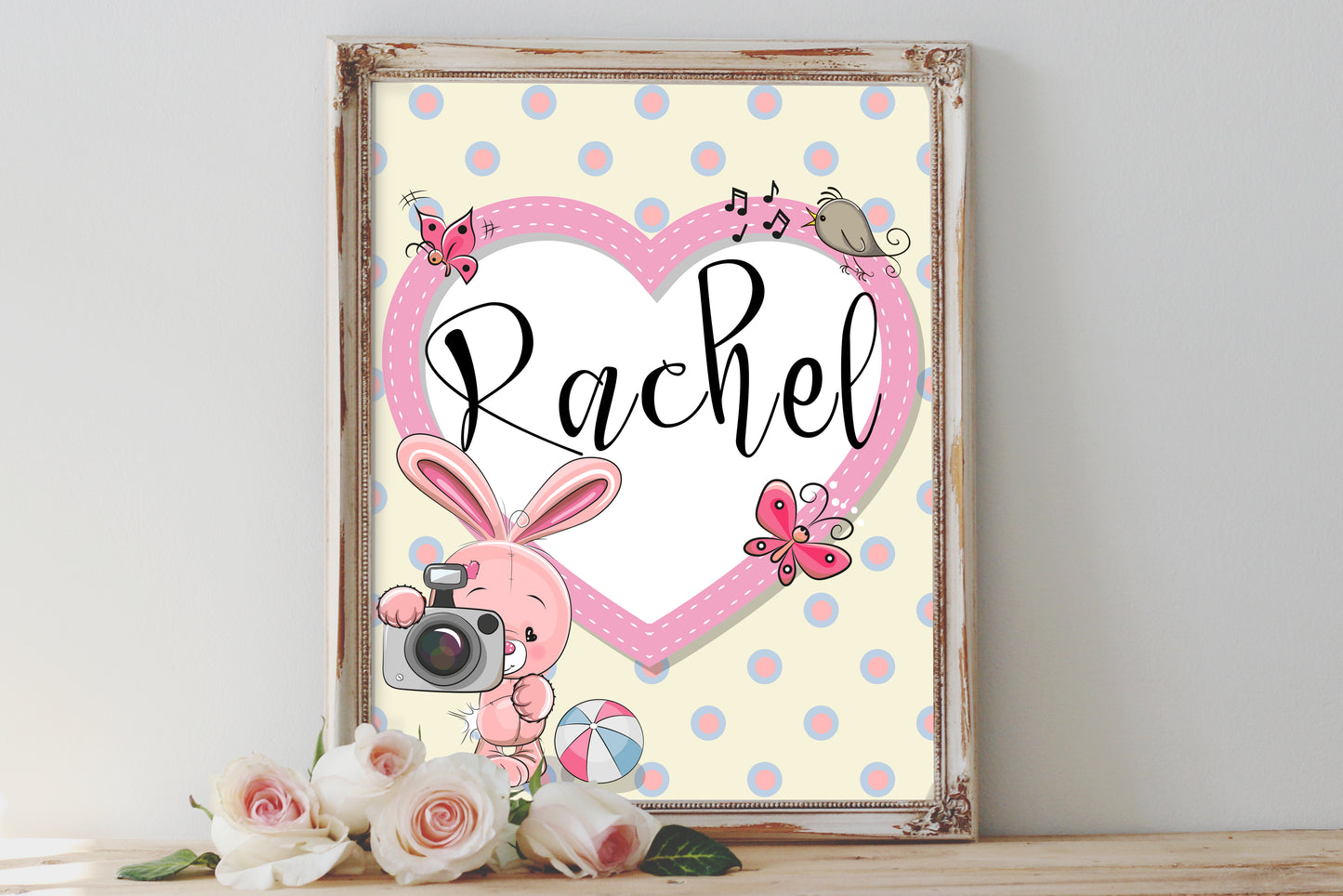 Design#214  Wall art, Poster, Nursery room decor, Kids, Baby girl, Monogram, Custom, Personalized, Put your OWN Name