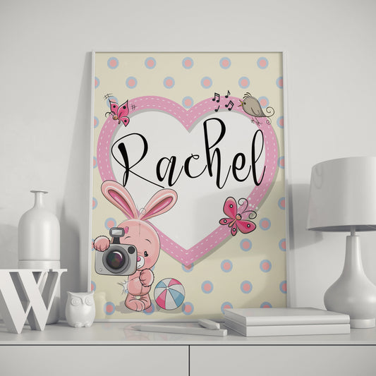 Design#214  Wall art, Poster, Nursery room decor, Kids, Baby girl, Monogram, Custom, Personalized, Put your OWN Name