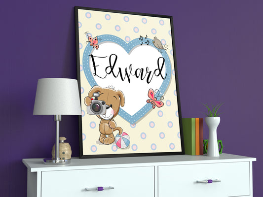 Design#215  Wall art, Poster, Nursery room decor, Kids, Baby boy,  Monogram, Custom, Personalized, Put your OWN Name
