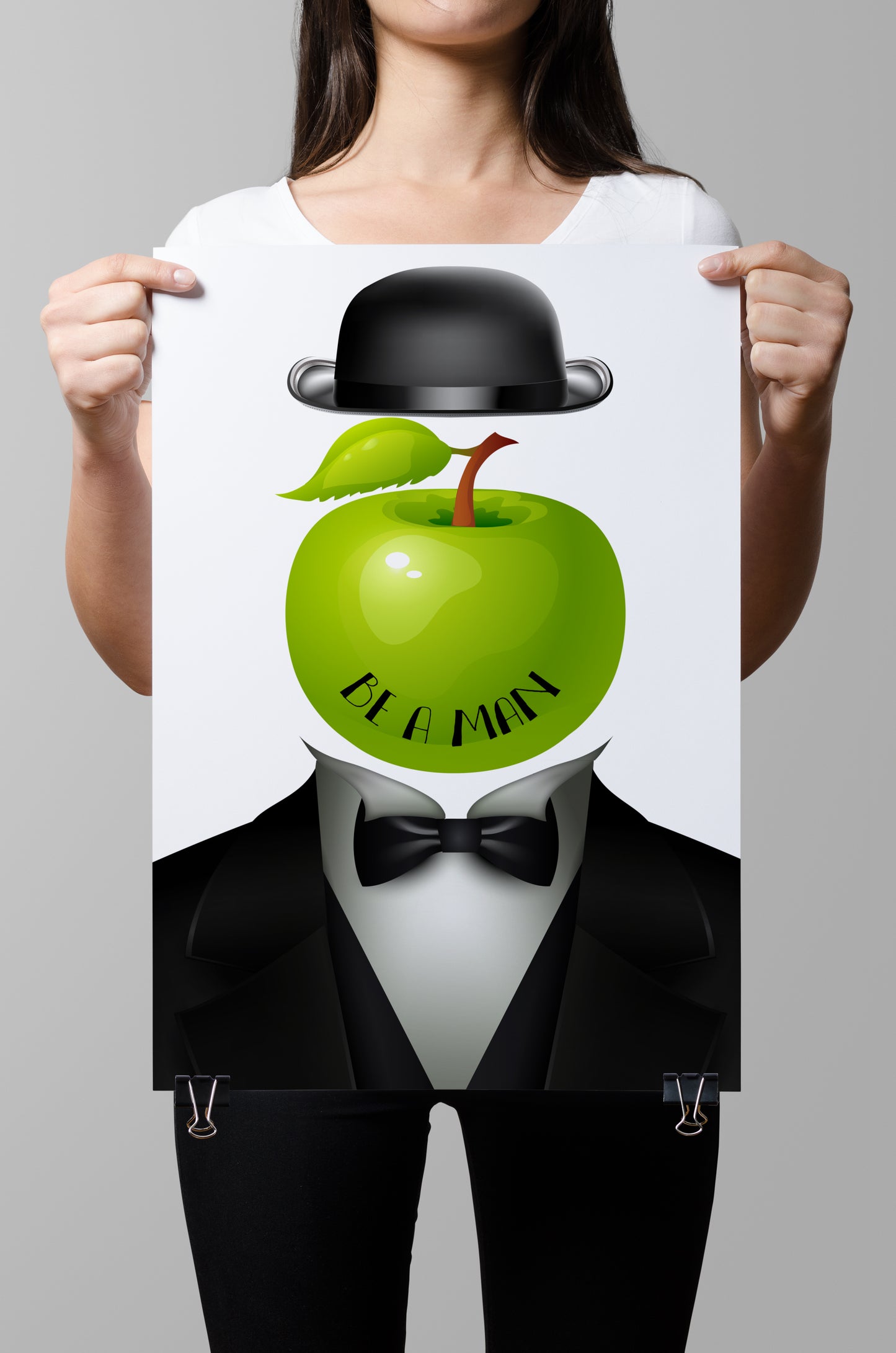 D#341 Wall art print, Poster, Father Day, Pride Month, Surrealism, Tolerance, Be a Man, The Son of Man, Rene Magritte