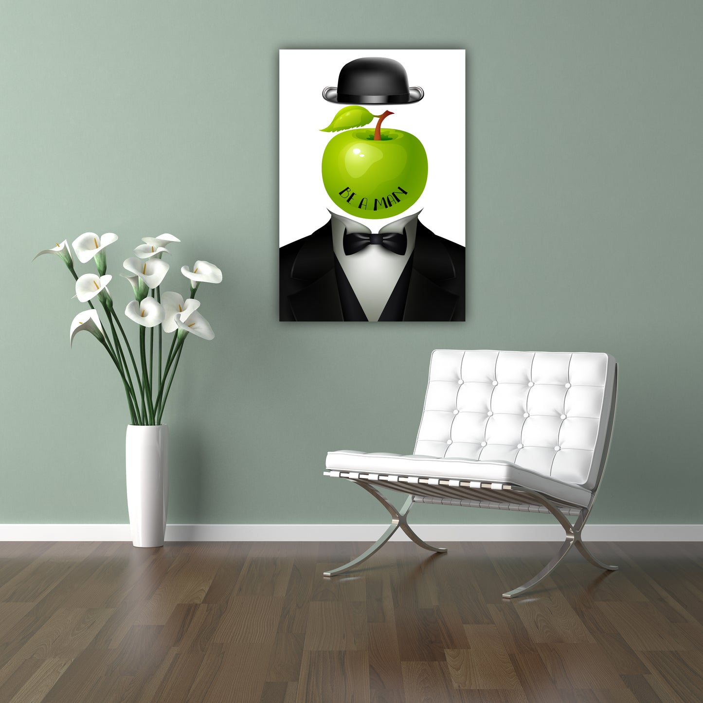 D#341 Wall art print, Poster, Father Day, Pride Month, Surrealism, Tolerance, Be a Man, The Son of Man, Rene Magritte