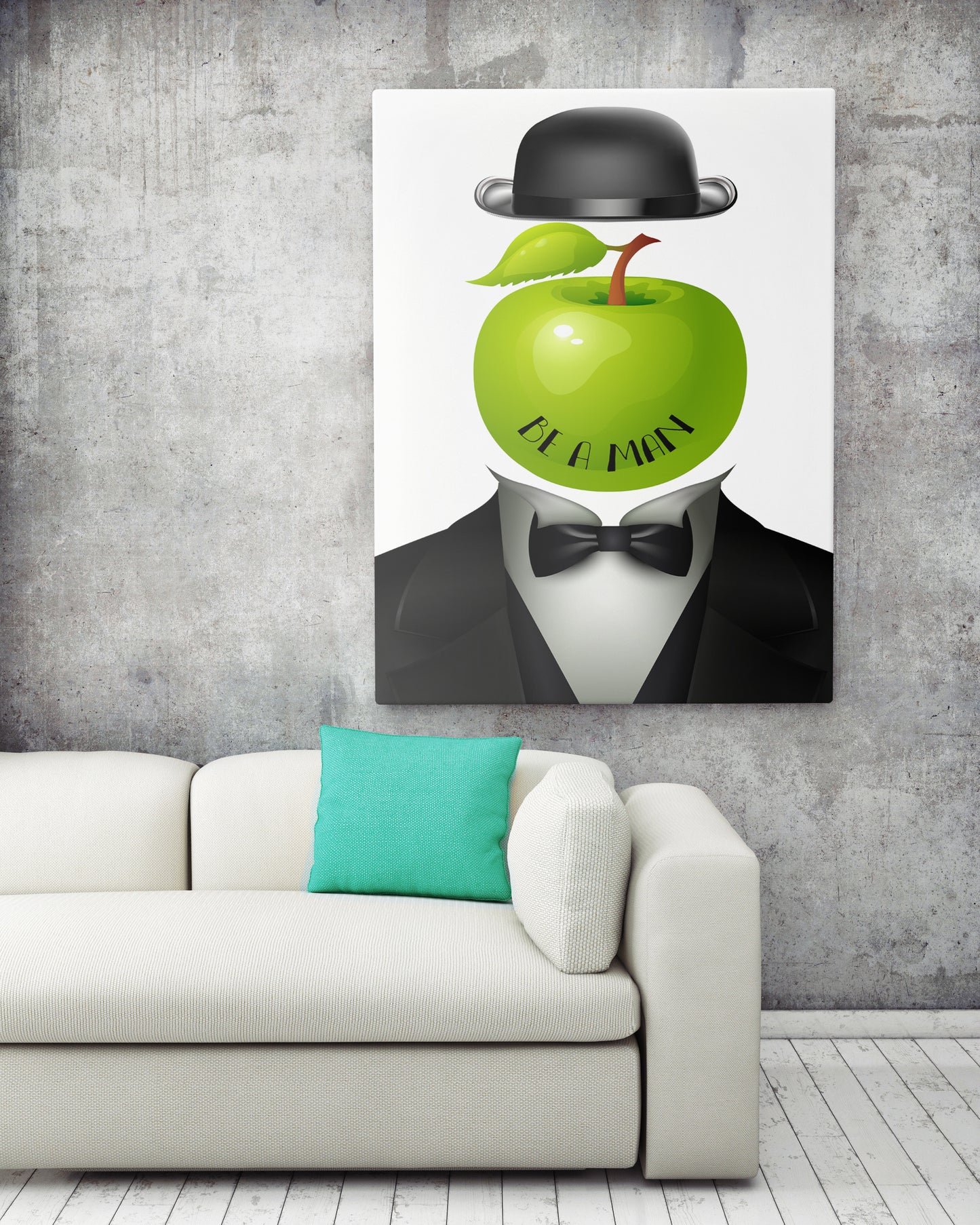 D#341 Wall art print, Poster, Father Day, Pride Month, Surrealism, Tolerance, Be a Man, The Son of Man, Rene Magritte