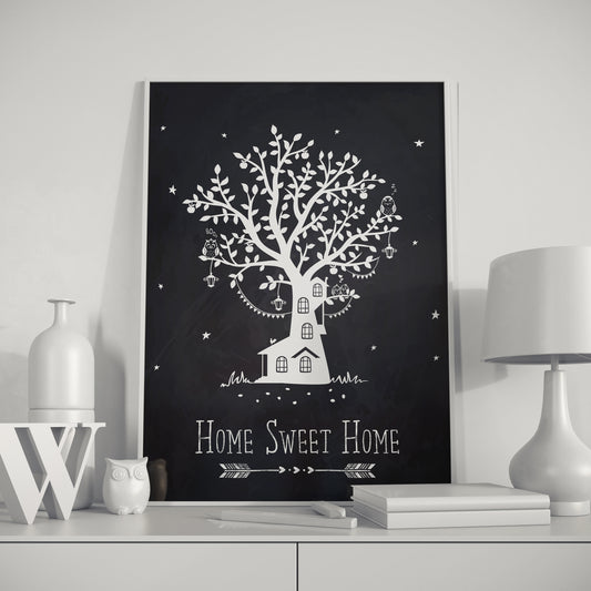 D#346 Wall art design, poster, Chalkboard print, Family, Home, Love begins, House, Motherland, Home Sweet Home