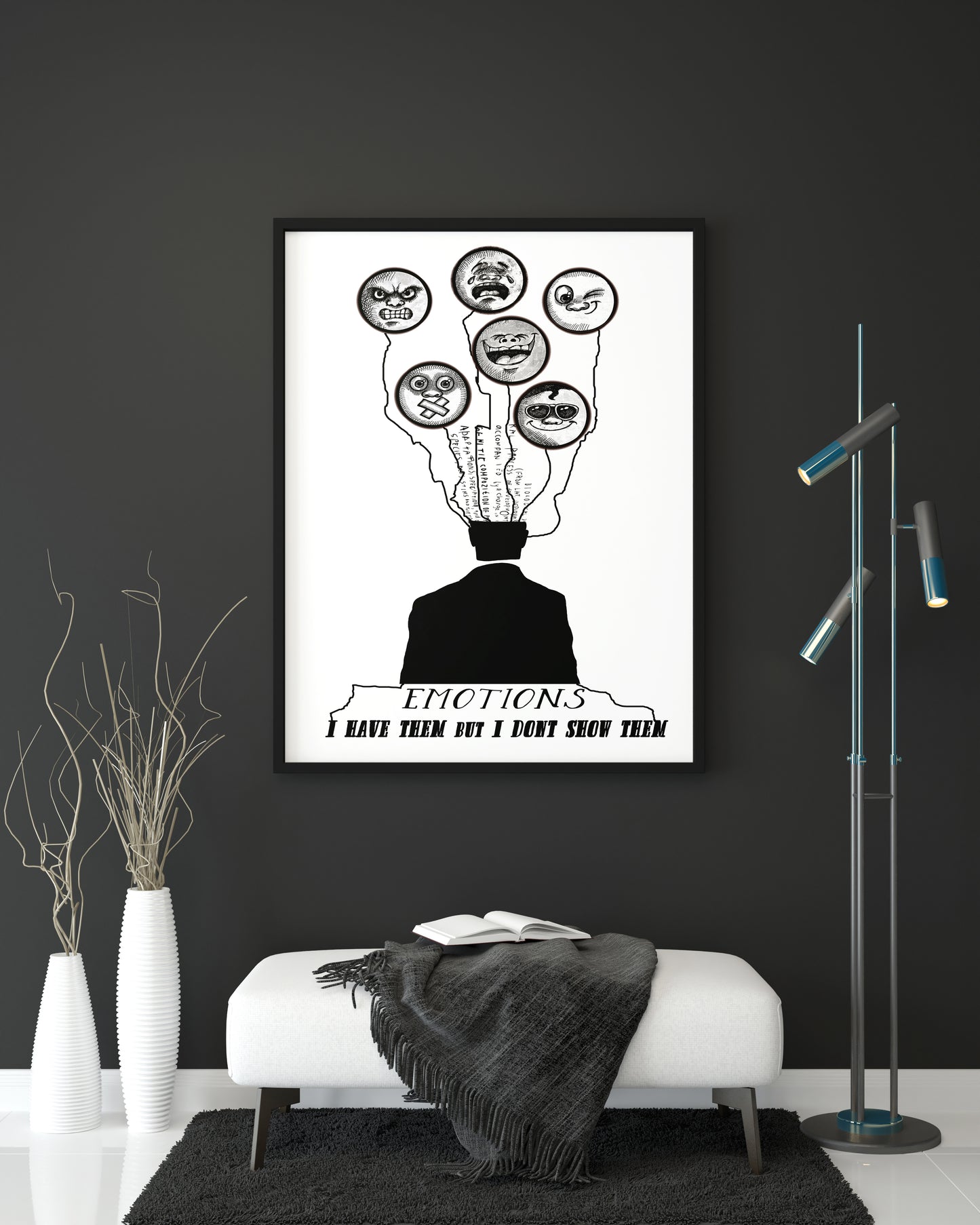 D#395 Wall art print, poster, Quotes, Psychology, Mental Health, Feelings, Influence, Intelligence, Behavior, Emotions