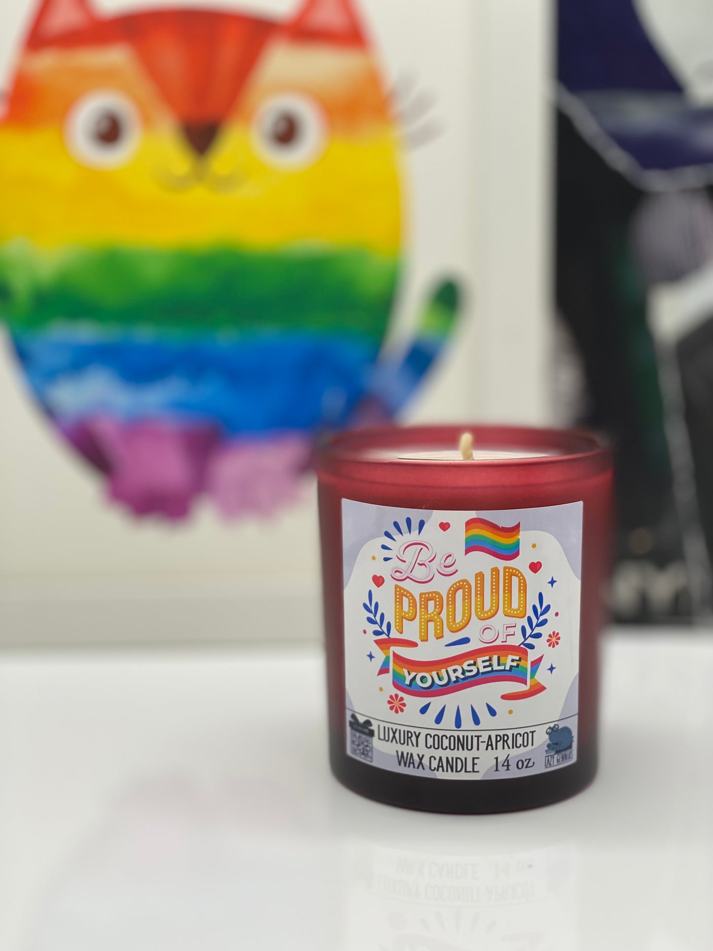 Candle, Coconut wax candle, "Pride Month" collection, Love, Rainbow, Equal rights, Pride, Love Wins, Be Proud of Yourself, Coconut wax Candle