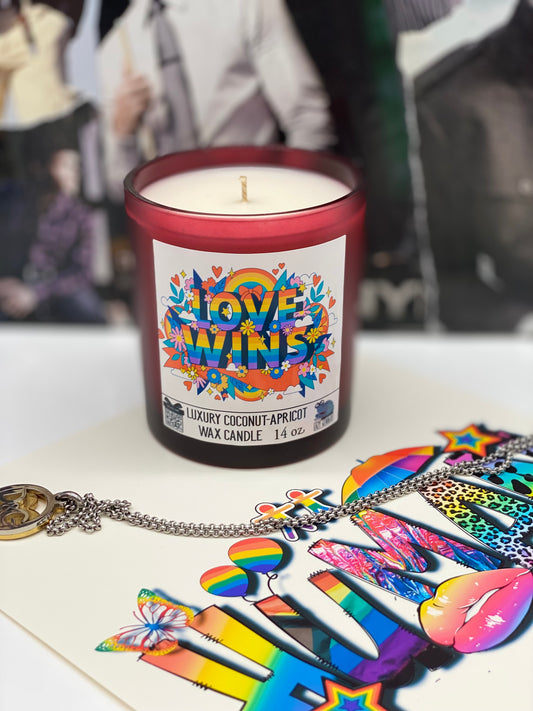 Candle, Coconut wax candle, "Pride Month" collection, Love, Rainbow, Equal rights, Pride,  Love Wins, Coconut wax Candle