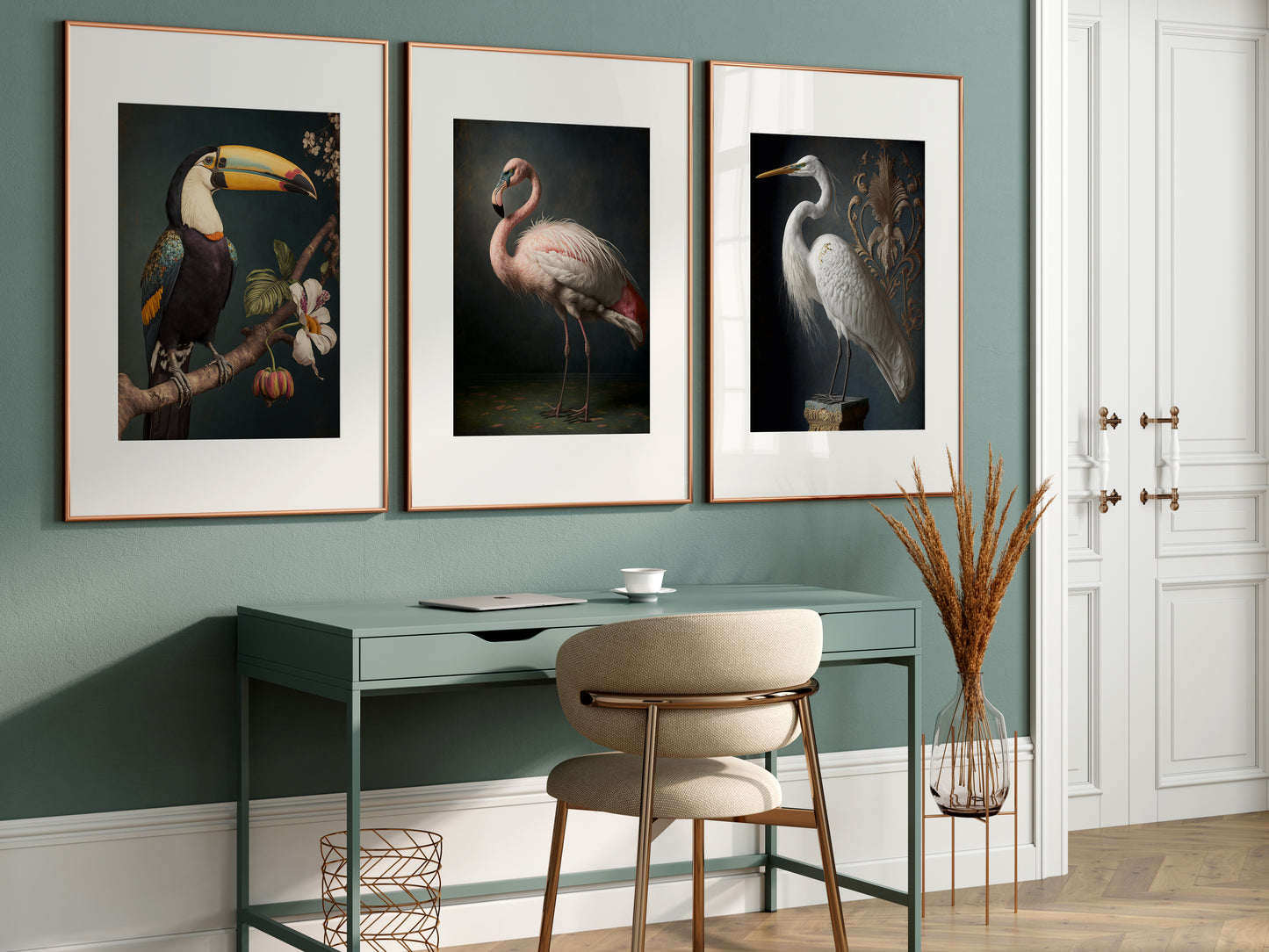 D#118_5 Wall art print, Poster, Birds, Fauna, Nature, Planet of Birds, Baroque, Royal Majesty Birds Collection, Wisdom, Pelican