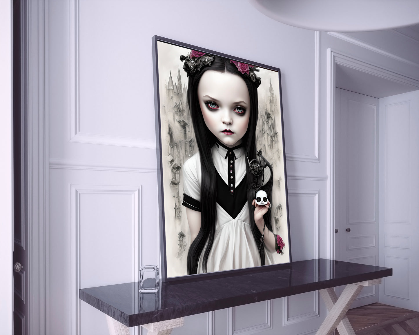 D#188 Wall art print, Nursery, Teenager Culture,  Horror Movie, Comedy, Mistery, Gothic Girl, Wednesday