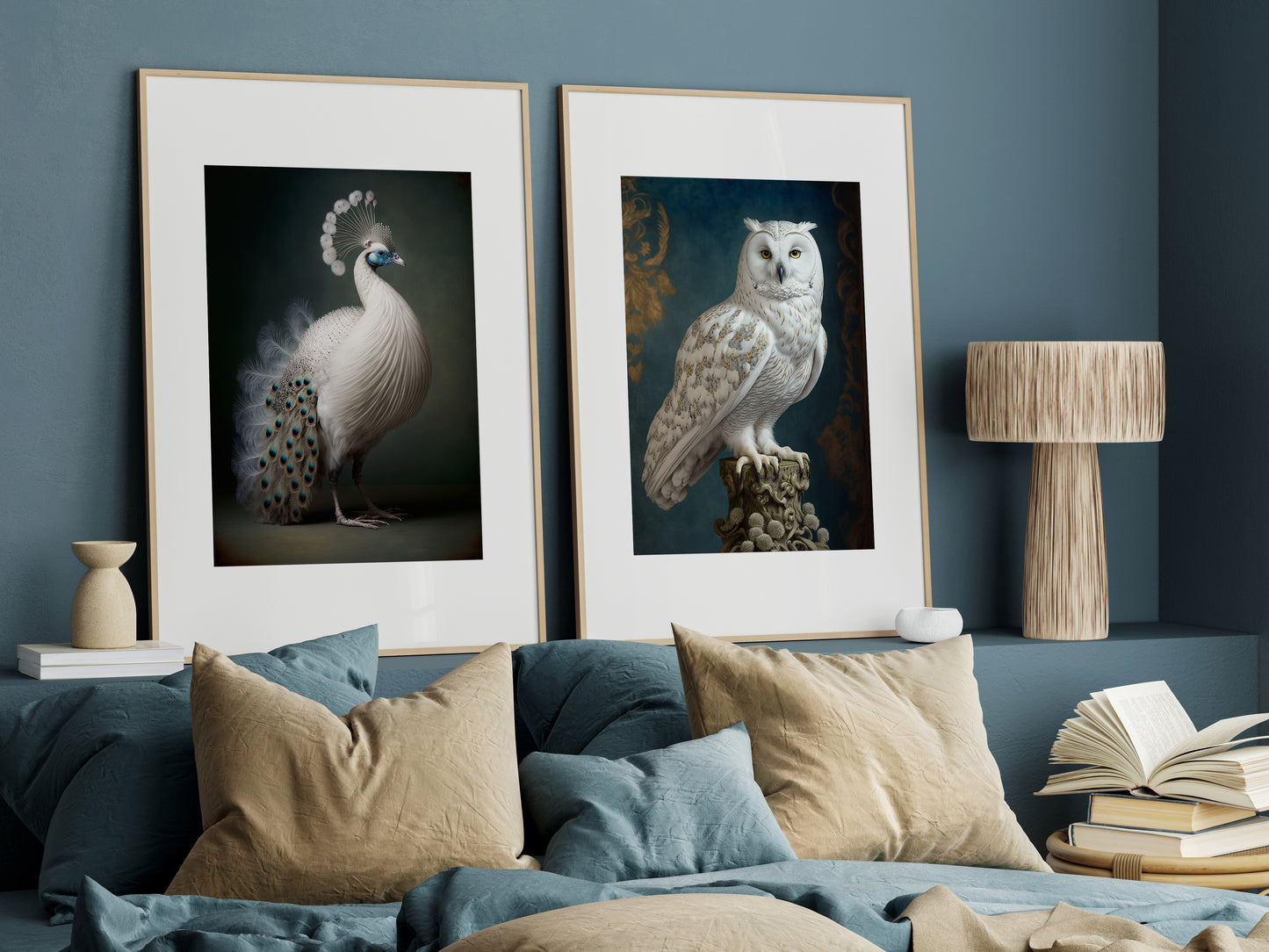 D#118_2 Wall art print, Poster, Birds, Fauna, Nature, Planet of Birds, Baroque, Royal Majesty Birds Collection, Wisdom, Polar Owl