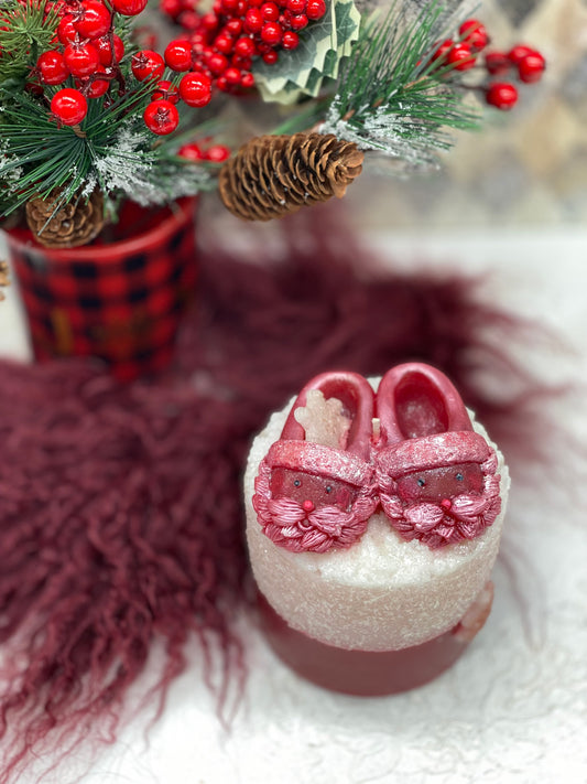 Candle, Winter collection, Gift Box, Santa Claus Slippers, Christmas, New Year Candles, Giant Cake Candle