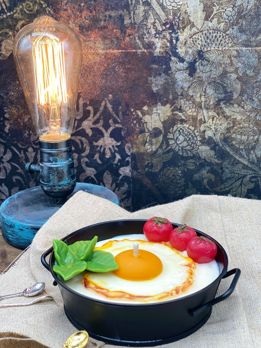 Candle, Funny candle, Funny kitchen, Breakfast, Fried Egg Candle
