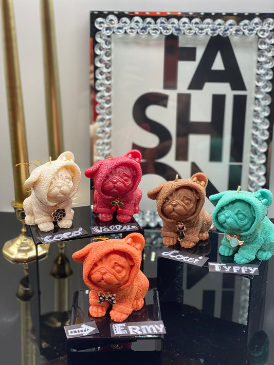 Candles Fashion Dogs, Pugs, Celebrity, Fashion Designers, Dog candles, Doggies, Dog Breed, Fashionista