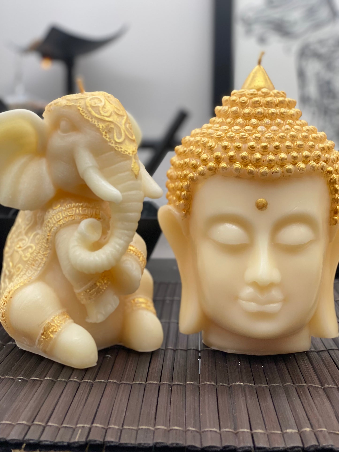 Candle handmade Zen, meditation, Feng Shui, Elephant, Relax, Wealth