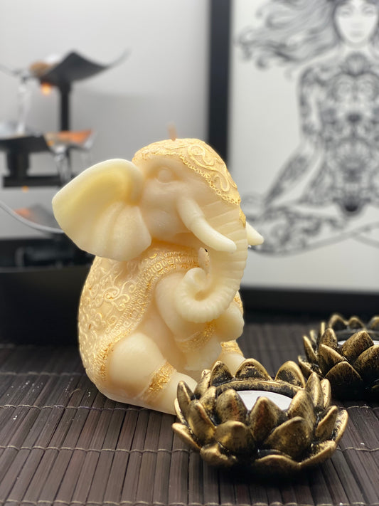 Candle handmade Zen, meditation, Feng Shui, Elephant, Relax, Wealth