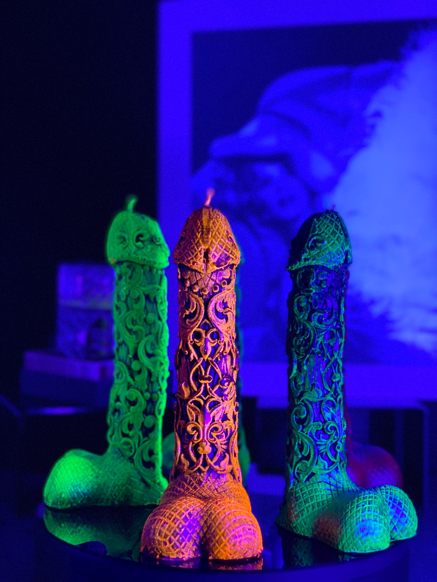 Candle Male, Body, Bridal party, Erotica, Nude, Carving Peni, Party, Phallus, Glow in Dark, Neon, Bridesmade