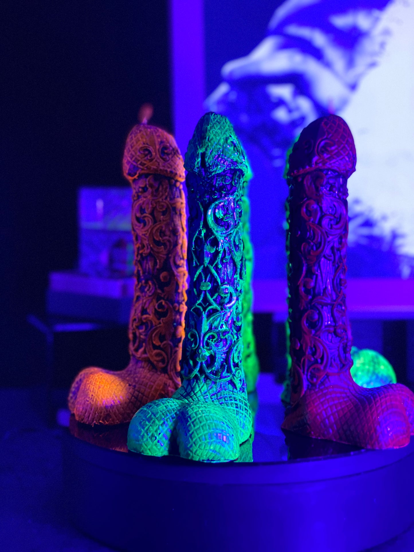 Candle Male, Body, Bridal party, Erotica, Nude, Carving Peni, Party, Phallus, Glow in Dark, Neon, Bridesmade