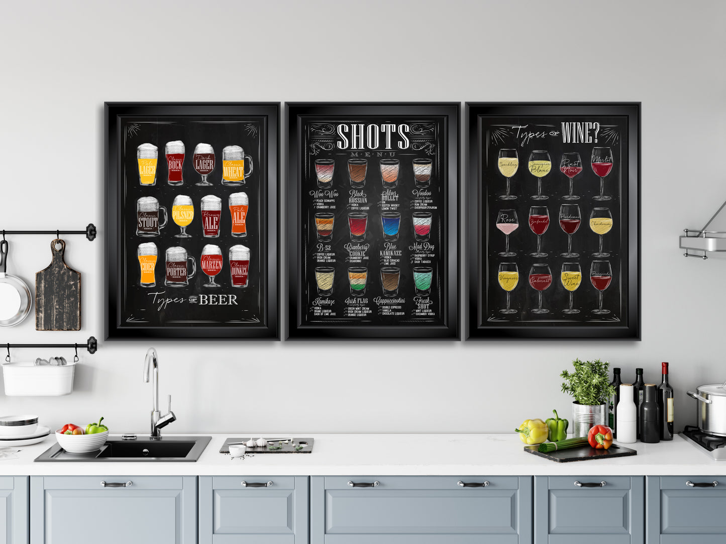 Photo & Art Print Set of beer poster